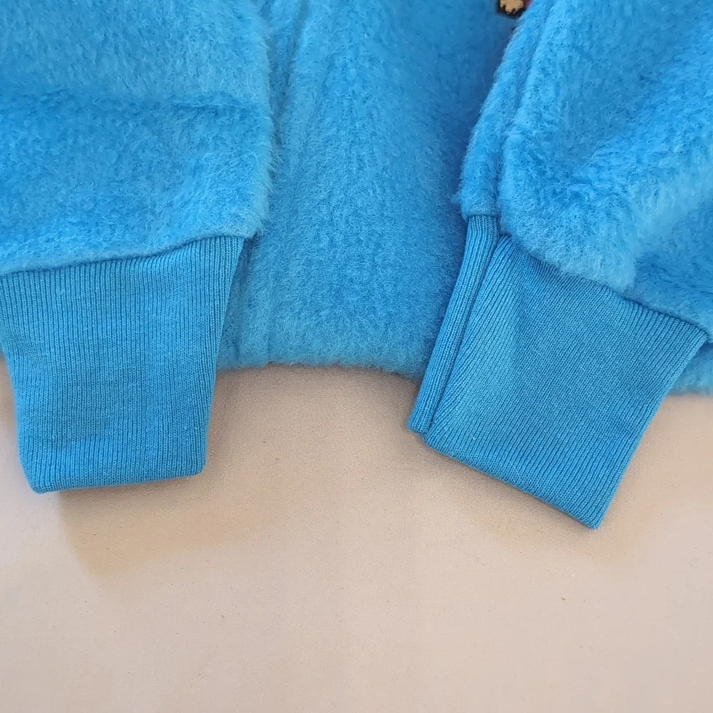 Vintage Children's Size 3T Paddington Bear Blue Footed Zip Up Pajamas